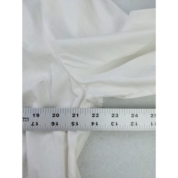 Womens RSVP By Talbots Beaded V Neck Long Sleeve Shirt Size XL White & Brown - Picture 11 of 12